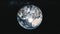 Epic spin planet earth galaxy night satellite view