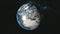 Epic spin planet earth galaxy night satellite view