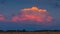 Epic storm cumulonimbus clouds at sunset. 4K UHD Timelapse.