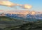 Epic sunset above Eyjafjallajokull and Myrdalsjokull landscape, Katla caldera, Botnar-Ermstur, Laugavegur Trail, southern Iceland