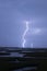 An Epic Thunderstorm Produces Lightning Strikes Hitting Galveston Texas