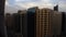 Epic time-lapse with beautiful clouds above the city towers