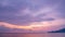 Epic tropical clouds at sunset or sunrise over sea Timelapse,The sun touches horizon, Red sky in golden hour amazing seascape,The