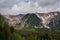 Epic view of the rocky mountain range after the storm