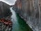 Epic view of the studlagil basalt canyon, Iceland.