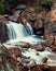 Epic waterfall during the summer while hiking at a national park