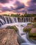 Epic waterfall view landscape sky