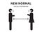 After the epidemic the Covid-19. People change to new normal. Social distancing. Keep the 1-2 meter distance. Wear face mask. Coro