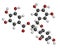 Epigallocatechin gallate EGCG green tea polyphenol molecule. Has antioxidant properties and may contribute to health effects of.