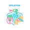 Epilation Care Vector Concept Color Illustration