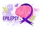 Epilepsy Awareness Month Vector Illustration is Observed Every Year in November with Brain and Mental Health in Flat Cartoon