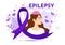 Epilepsy Awareness Month Vector Illustration is Observed Every Year in November with Brain and Mental Health in Flat Cartoon