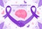 Epilepsy Awareness Month Vector Illustration is Observed Every Year in November with Brain and Mental Health in Flat Cartoon