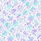 Epilepsy seamless pattern with thin line icons