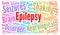 Epilepsy word cloud illustration