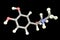 Epinephrine molecule, a hormone produced by adrenal gland