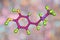 Epinephrine molecule, a hormone produced by adrenal gland