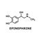 Epinephrine neurotransmitter, adrenaline molecule