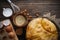 Epiphany cake, French Galette de rois. Epiphany day tradition.