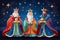 Epiphany Christian Festival Three Wise Men Christmas Bible Three Kings Banner Illustration