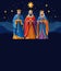 Epiphany Christian Festival Three Wise Men Christmas Bible Three Kings Banner Illustration