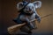 Epiphany hag koala riding a broom illustration generative ai