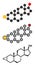 Epitiostanol (epithioandrostanol) cancer drug molecule