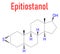 Epitiostanol or epithioandrostanol cancer drug molecule. Skeletal formula.