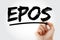 EPOS - Electronic Point of Sales acronym with marker, business concept background