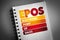 EPOS - Electronic Point of Sales acronym on notepad, business concept background