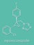 Epoxiconazole pesticide molecule. Skeletal formula.