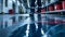 epoxy floor in warehouse factory. Anti-slip coating for public spaces