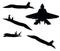 EPS 10 vector illustration of Razorback Strike Fighter on white background