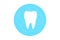 EPS 10 vector. A tooth icon with the lines. Good design element or logotype.