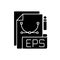 EPS file black glyph icon