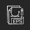 EPS file chalk white icon on black background