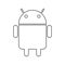 eps10 black vector android line icon