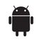 eps10 black vector android solid icon