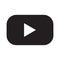 eps10 black vector play button solid icon