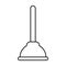 eps10 black vector plunger line icon