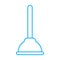 eps10 blue vector plunger line icon