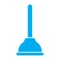 eps10 blue vector plunger solid icon