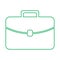 eps10 green  briefcase line icon