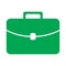 eps10 green  briefcase solid icon