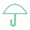 eps10  green umbrella line icon