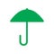 eps10  green umbrella solid icon