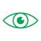 eps10 green vector eye line icon