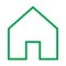 eps10 green vector home line icon