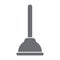 eps10 grey vector plunger solid icon