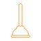 eps10 orange vector plunger line icon